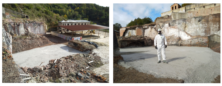 Figure 6: Area of pilot site 2 (treatment of contaminated waste from building demolition)