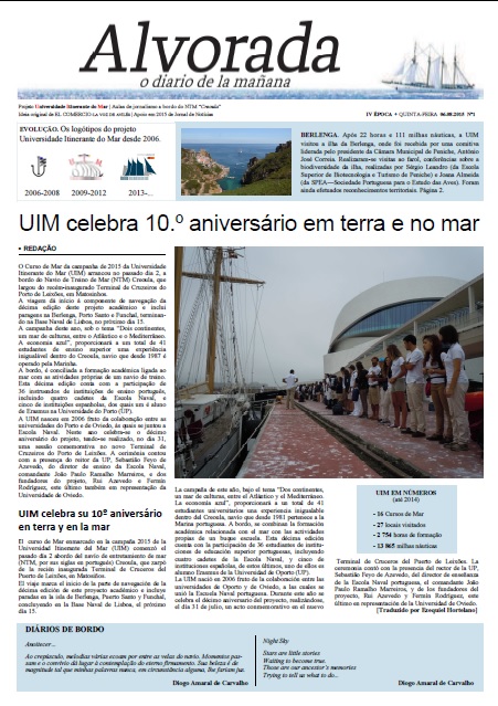 ALVORADA Nº1 Curso de mar 2015