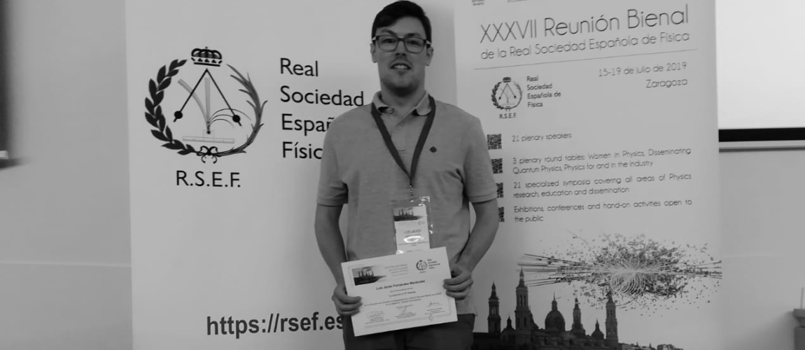 Luis Fernández has been awarded by the XXXVII Biannual Meeting of the Spanish Royal Society of Physics (PhD researchers category)