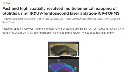 JAAS publication from Laser and Plasma Spectroscopy Research Group!