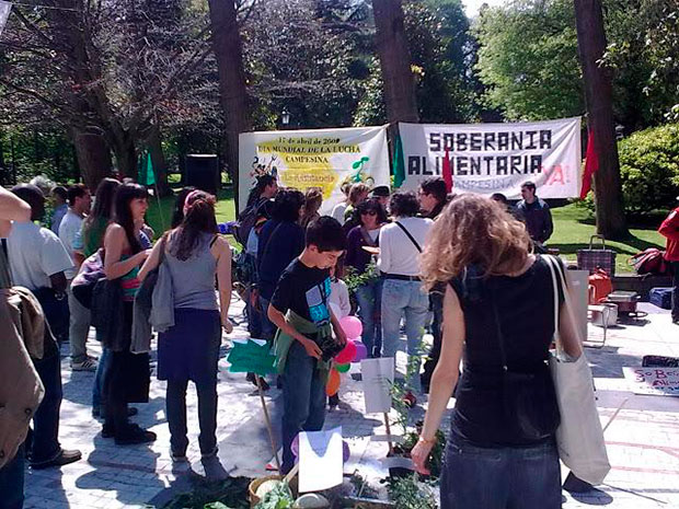 Acción el Día Mundial de la Lucha Campesina
