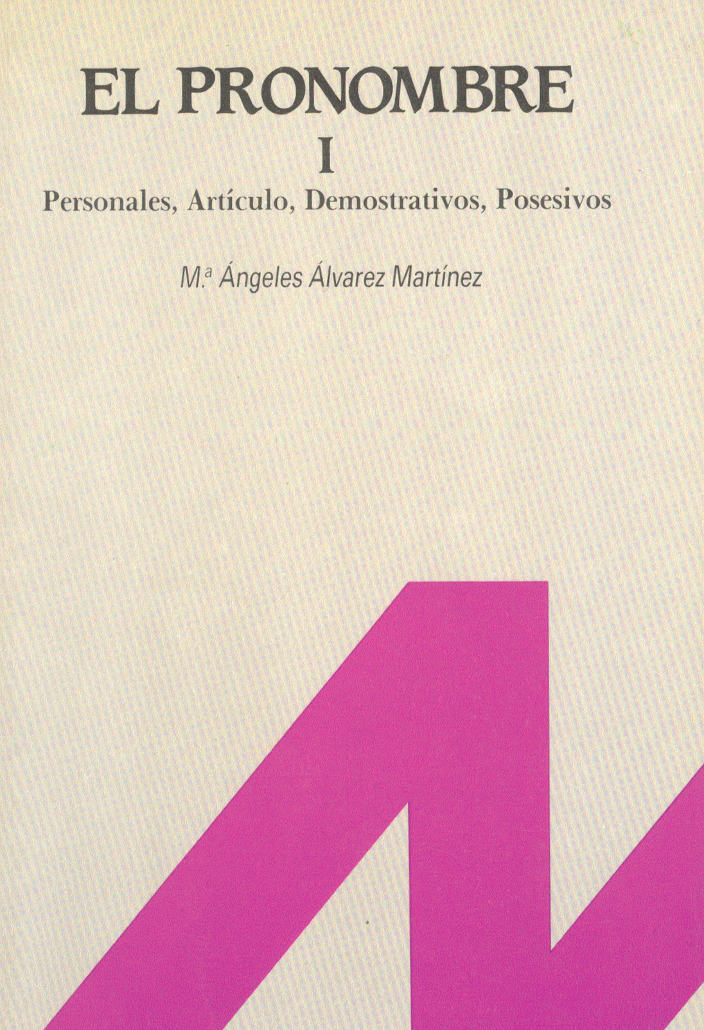 Portada del libro: El pronombre