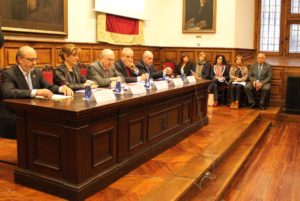 Acto de la firma del Memorándum, con los representantes de las entidades firmantes